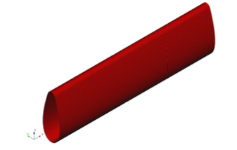 Pull rod mesh used for tensile simulation