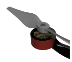 Racing drone motor and propeller integration