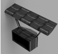 Rear wing CAD render