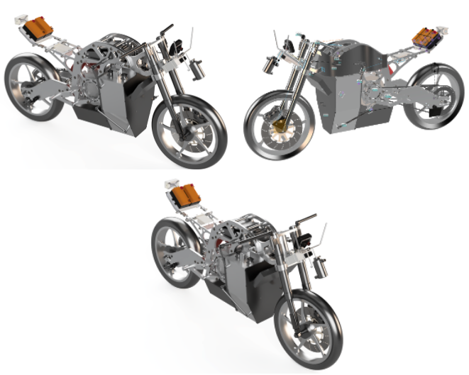 Warwick Moto full motorcycle CAD assembly