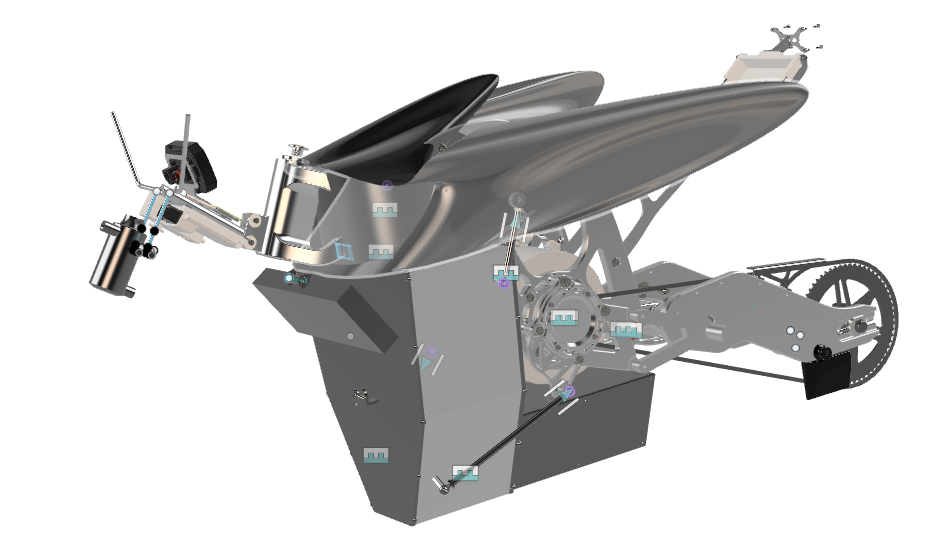 Warwick Moto side bodywork and battery cooling surfacing